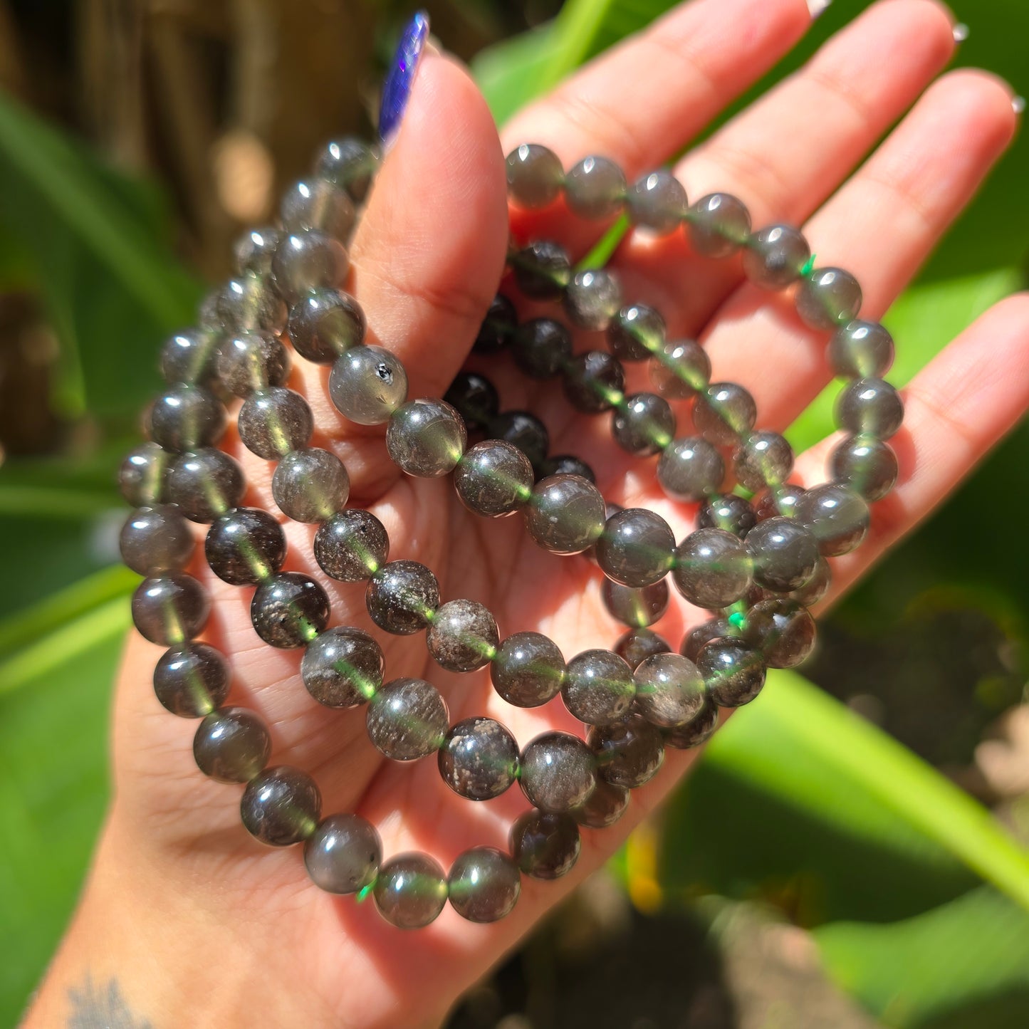 Indonesian Tektite Gemstone Bracelet