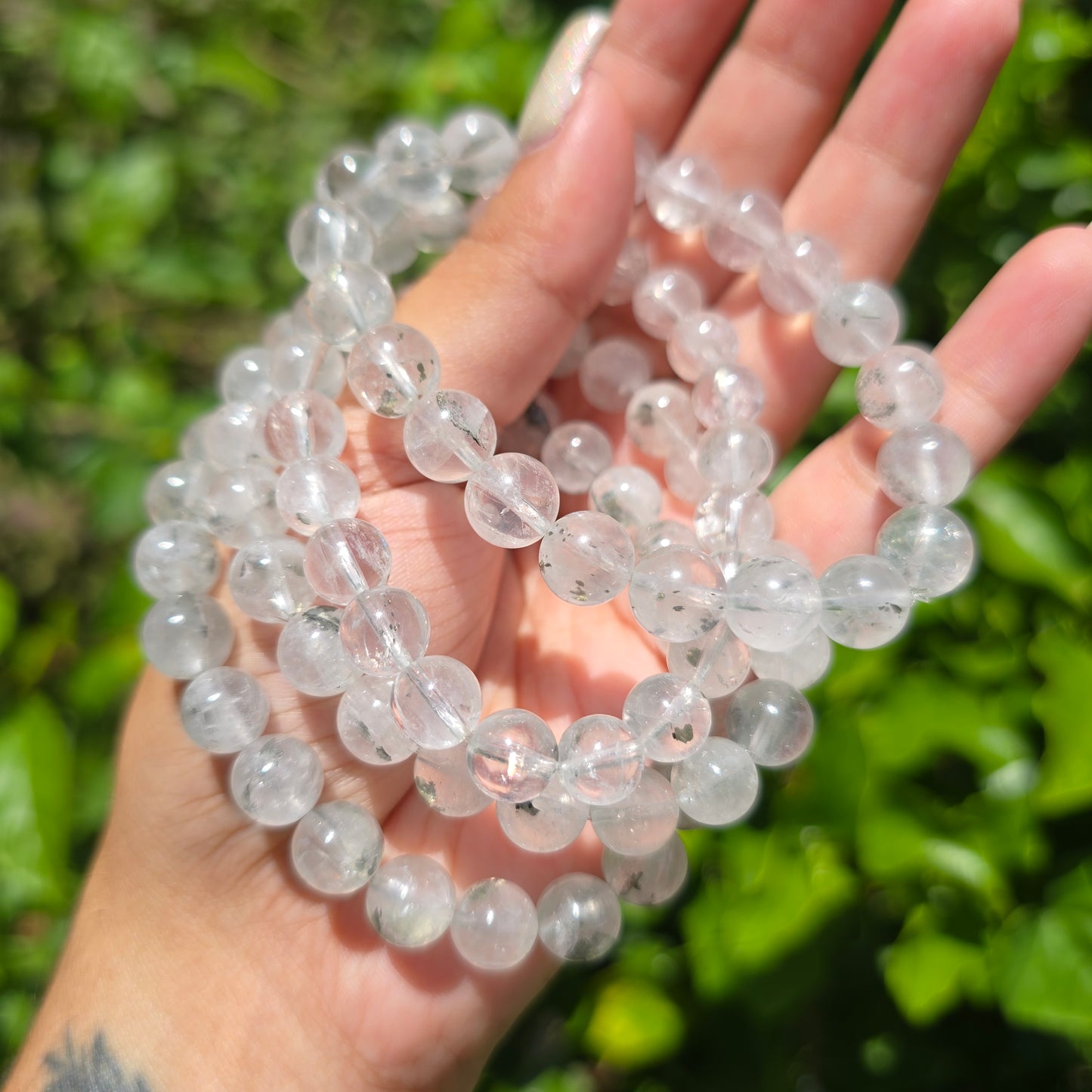 Clear Quartz with Pyrite Gemstone Bracelet