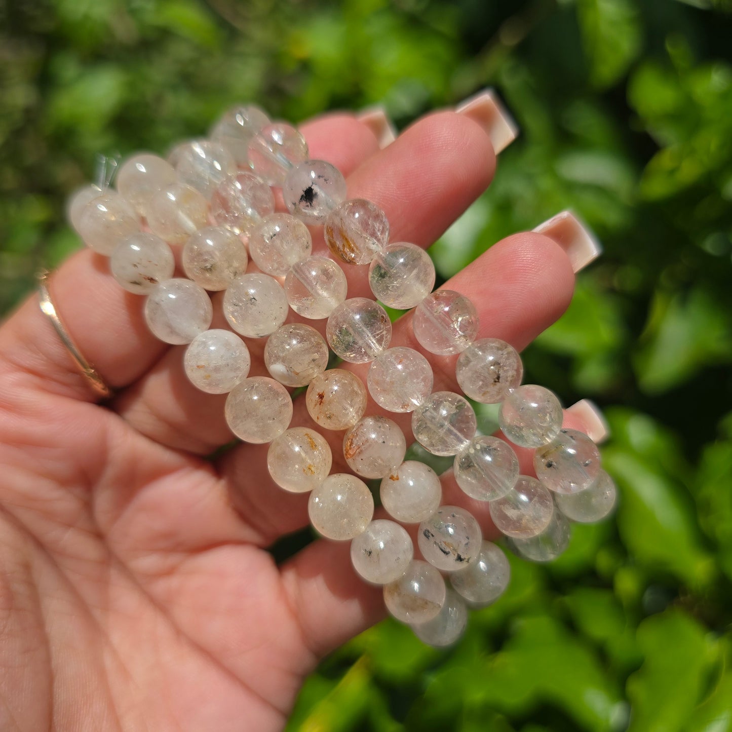 Petroleum Quartz Gemstone Bracelet