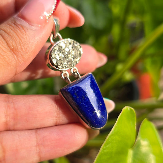 Lapis Lazuli and Pyrite Pendant