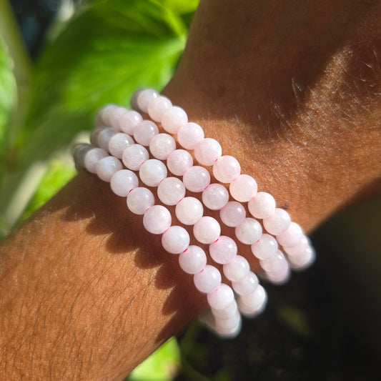 Light Pink Jadeite Gemstone Bracelet