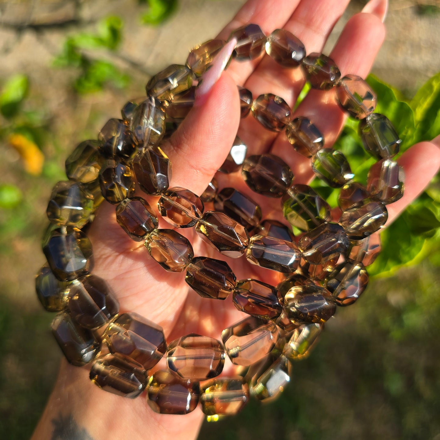 Smoky Citrine Nugget Gemstone Bracelet