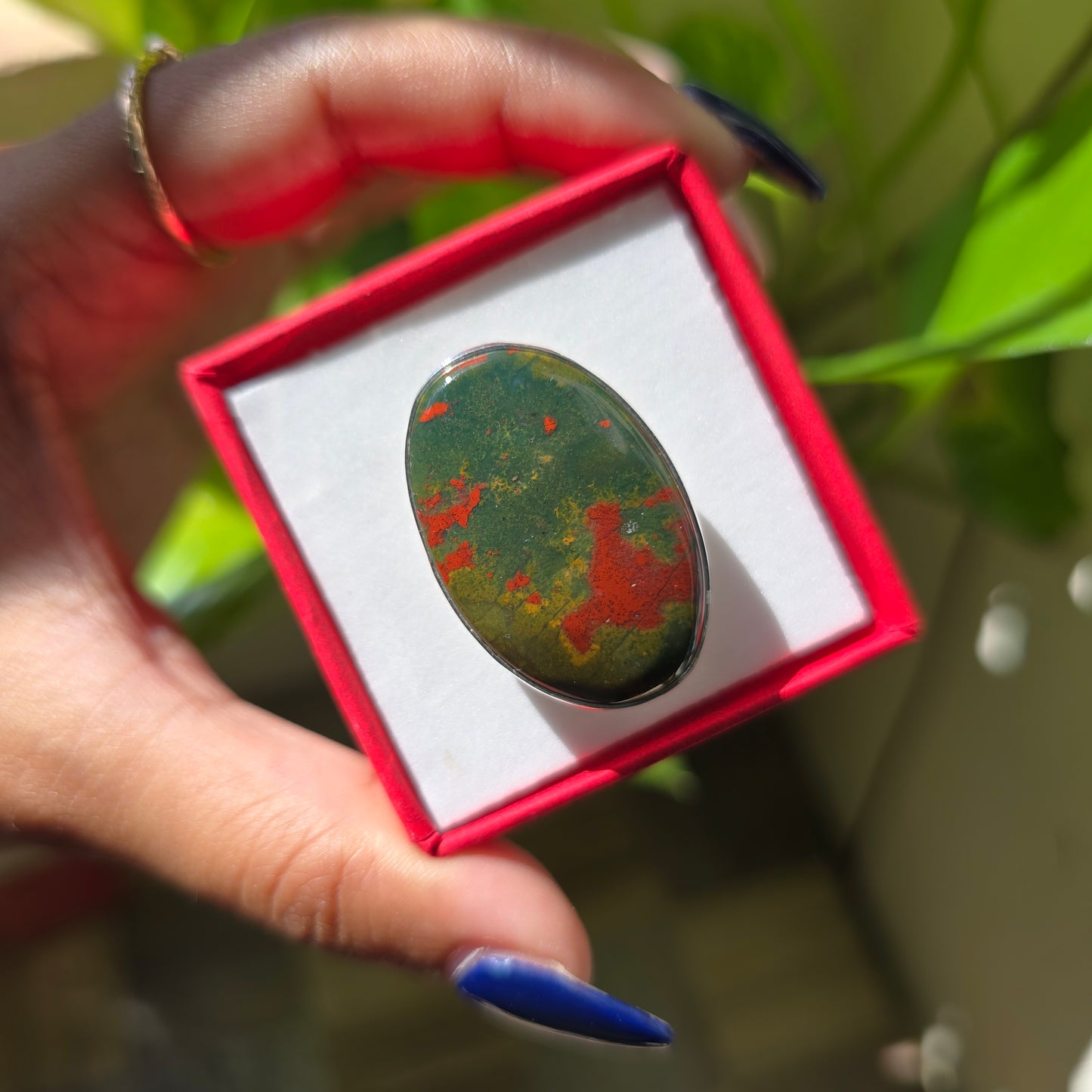 Bloodstone Ring - Size 9