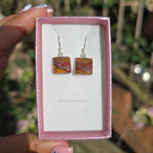Laguna Lace Agate Earrings