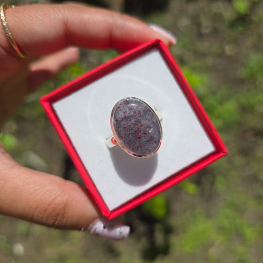 Iolite with Sunstone Inclusions Gemstone Ring - Size 10