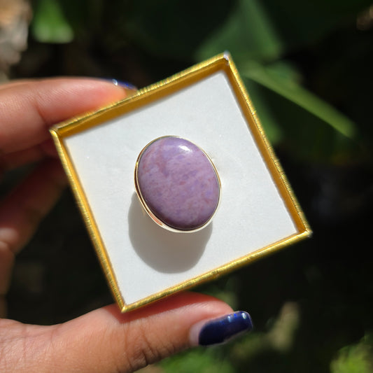 Lavender Jade Ring - Size 6.5