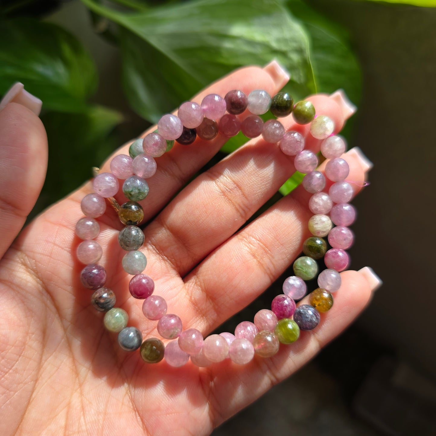 Mixed Pink Sapphire Gemstone Bracelet