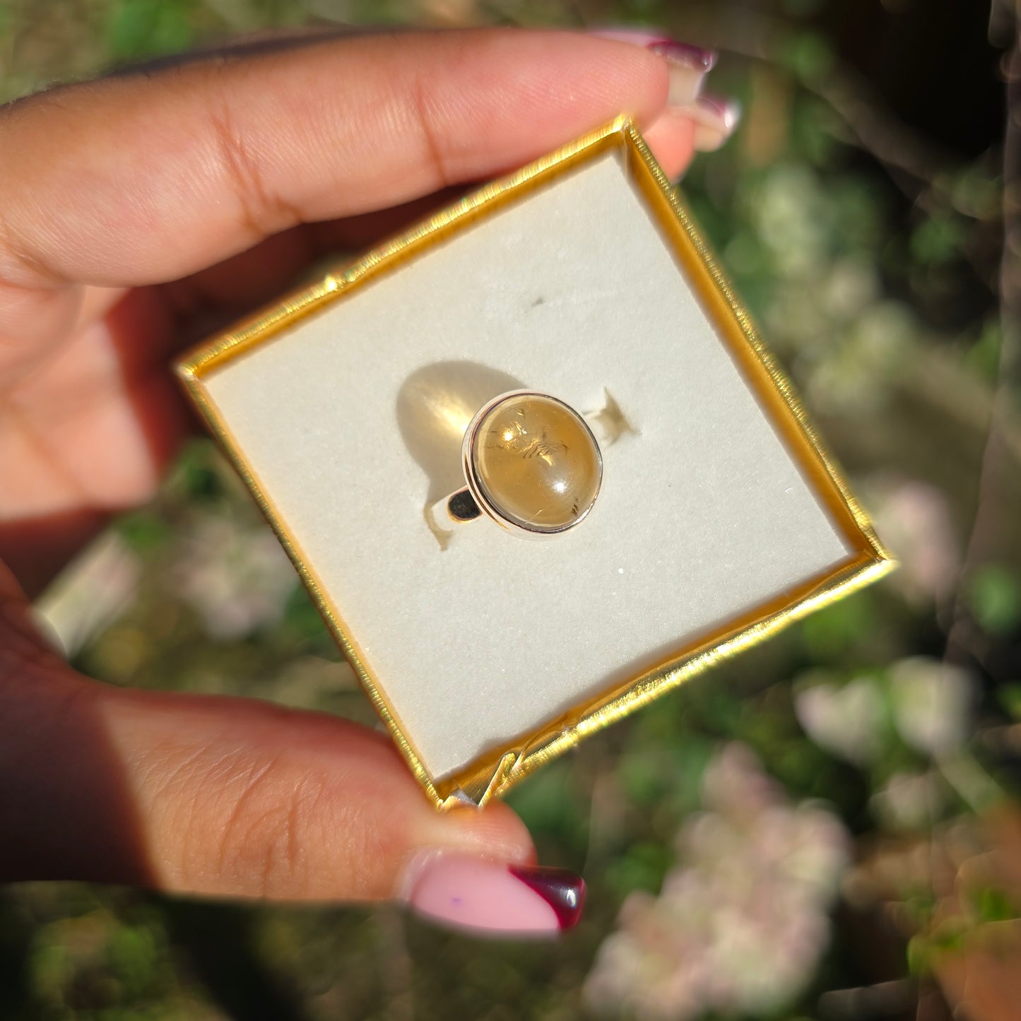 Citrine Gemstone Ring - Size 7