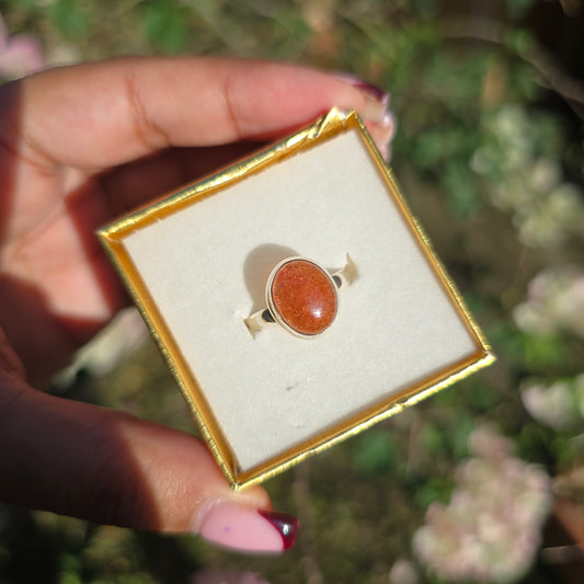 Sunstone Gemstone Ring - Size 6
