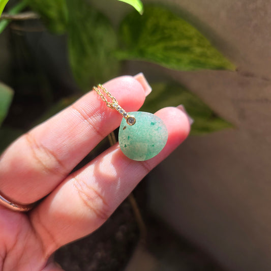 Dainty Green Aventurine Pendant