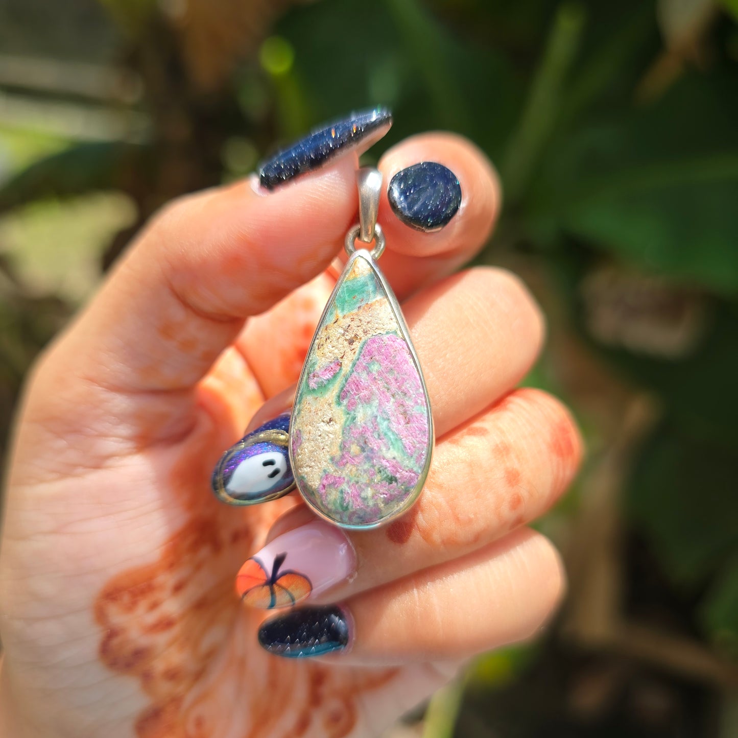 Ruby in Fuchsite Pendant