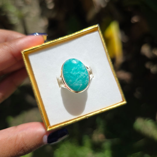 Amazonite Ring - Size 8