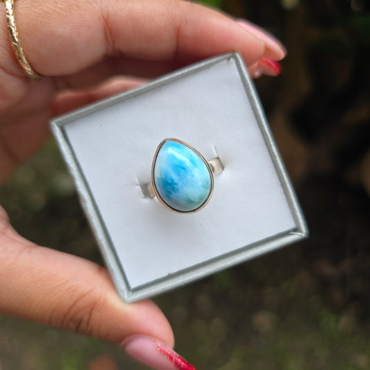 Larimar Gemstone Ring - Size 7