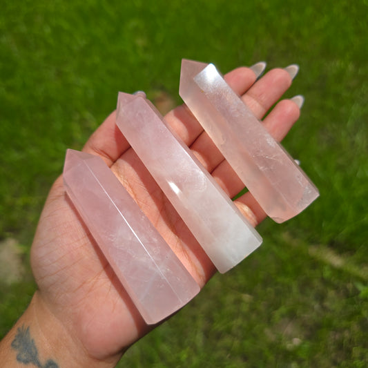 Rose Quartz Gemstone Tower (Small)