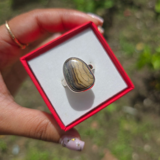 Schalenblende Gemstone Ring - Size 9