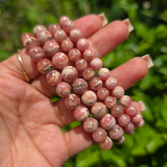 Rhodochrosite Gemstone Bracelet
