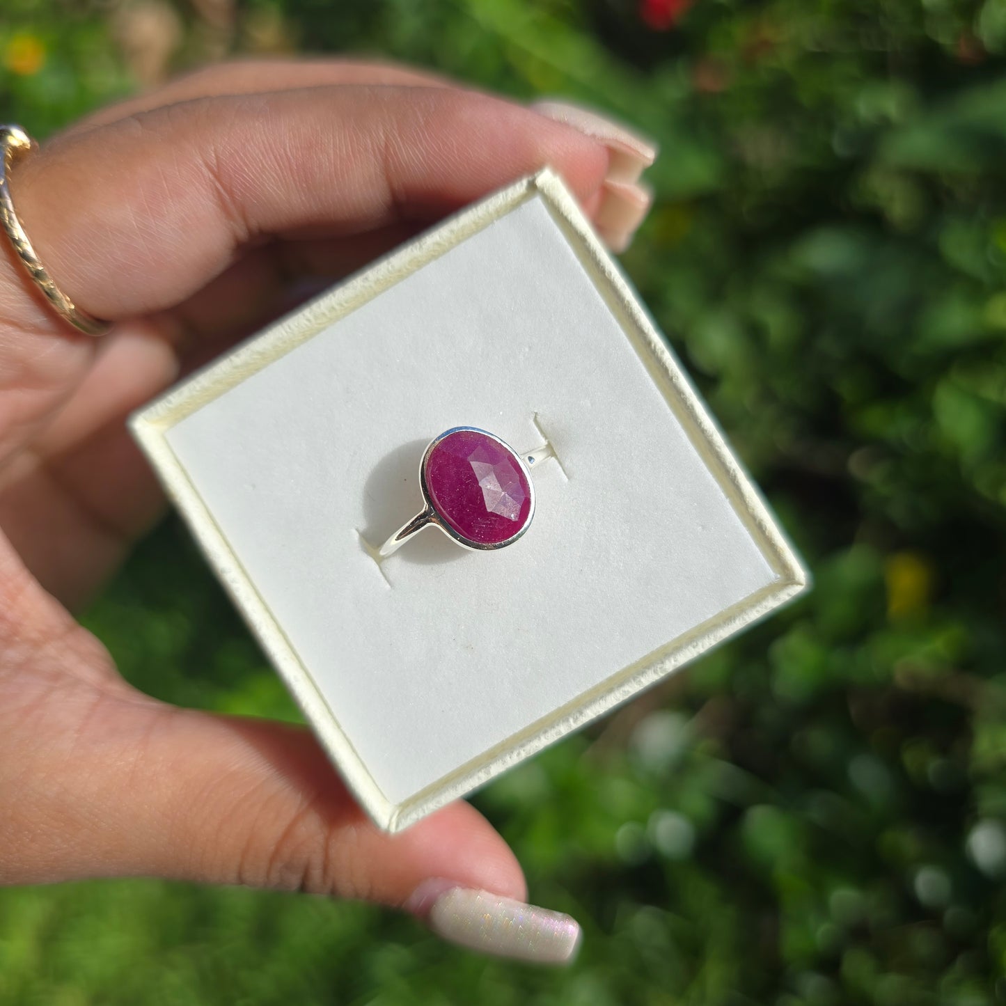 Ruby Gemstone Ring - Size 8