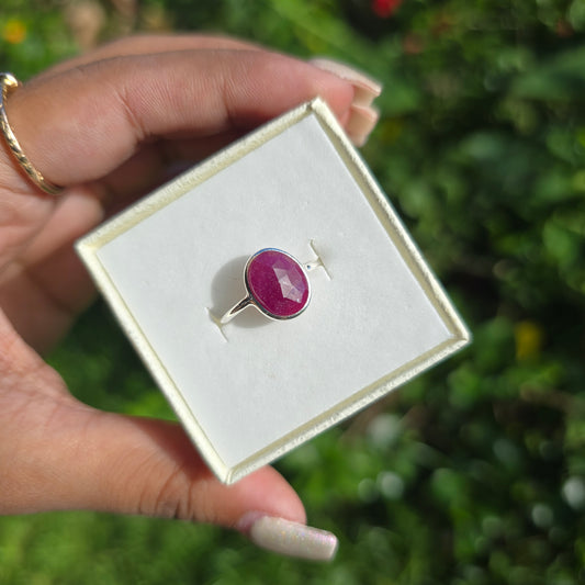 Ruby Gemstone Ring - Size 8