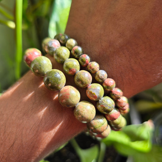 Unakite Gemstone Bracelet