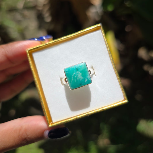 Amazonite Ring - Size 8