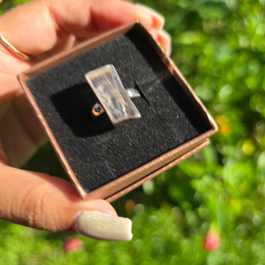 Raw Kunzite Ring - Size 7.5