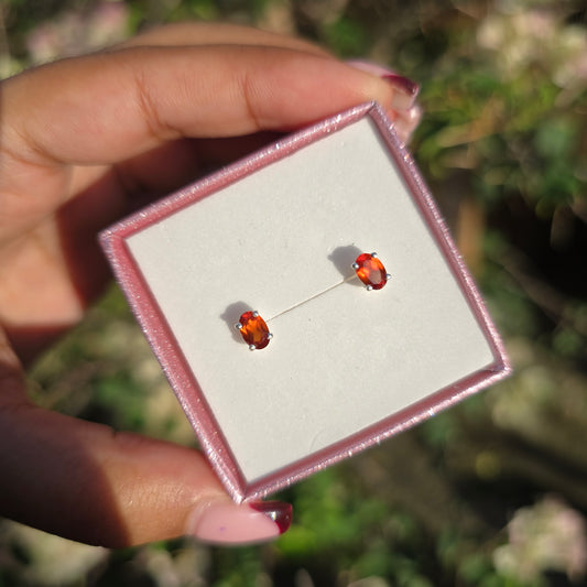 Orange Kyanite Stud Earrings