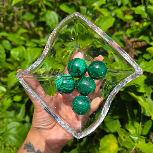 Small Malachite Gemstone Sphere