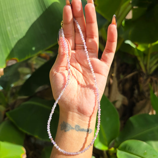 Dainty Cacoxenite in Amethyst Choker (3-4mm beads)