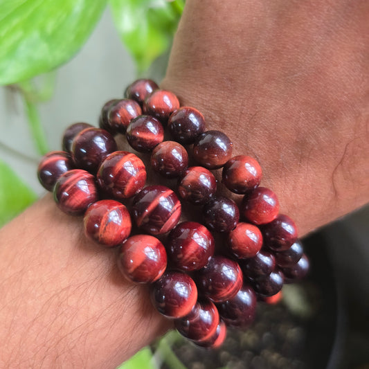 Red Tiger's Eye Gemstone Bracelet