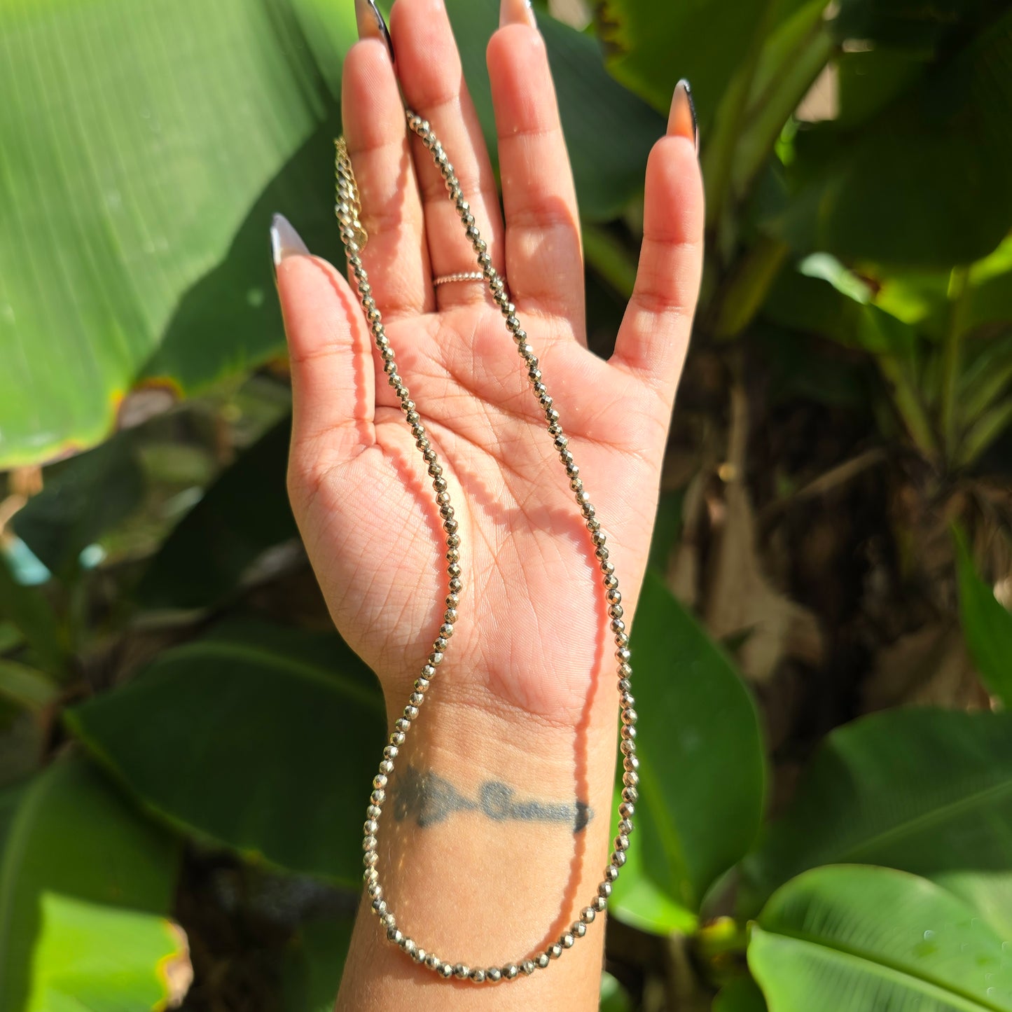 Dainty Pyrite Choker (3-4mm beads)