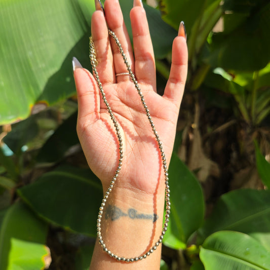 Dainty Pyrite Choker (3-4mm beads)