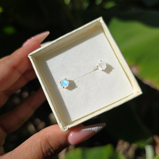 Moonstone Stud Earrings