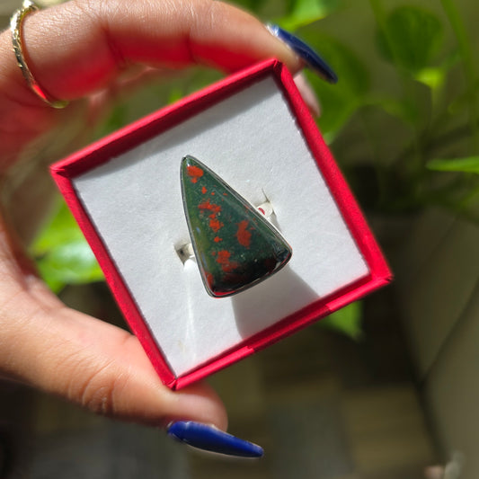 Bloodstone Ring - Size 7