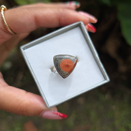 Peanut Obsidian Ring - Size 7