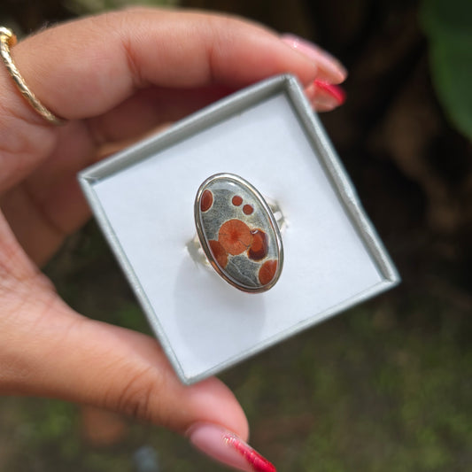 Peanut Obsidian Ring - Size 7