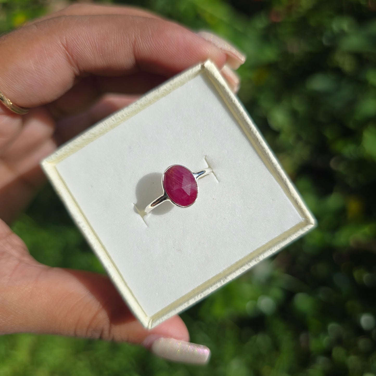Ruby Gemstone Ring - Size 6