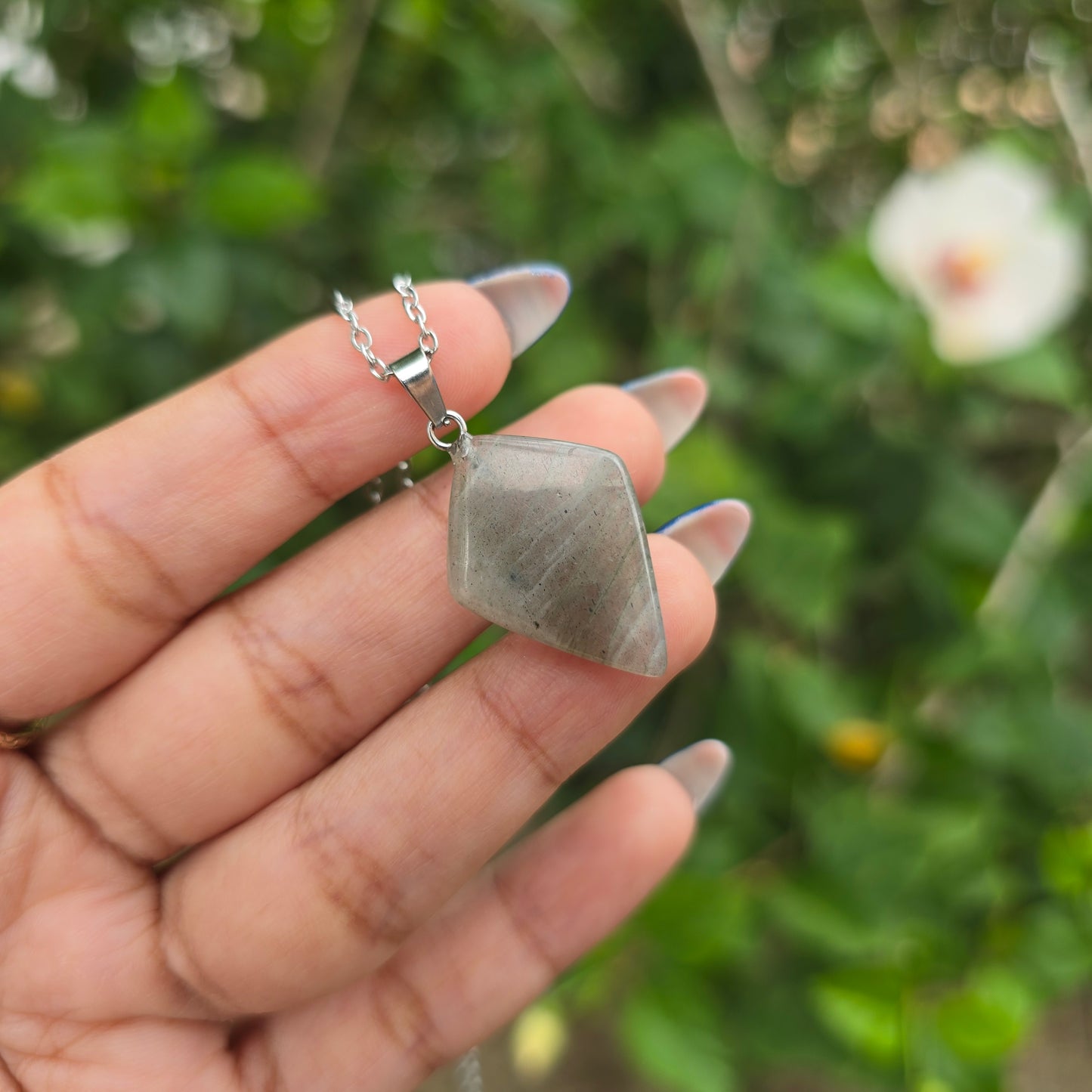 Labradorite Diamond Necklace