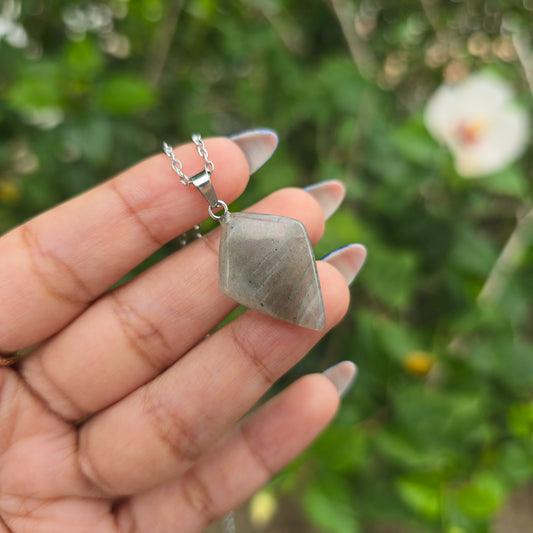 Labradorite Diamond Necklace
