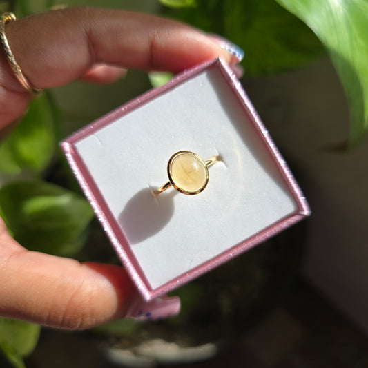 Gold Vermeil Citrine Ring - Size 7.5