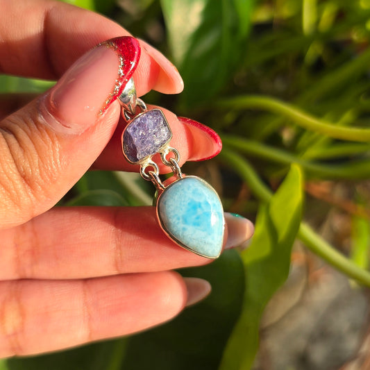 Tanzanite and Larimar Pendant