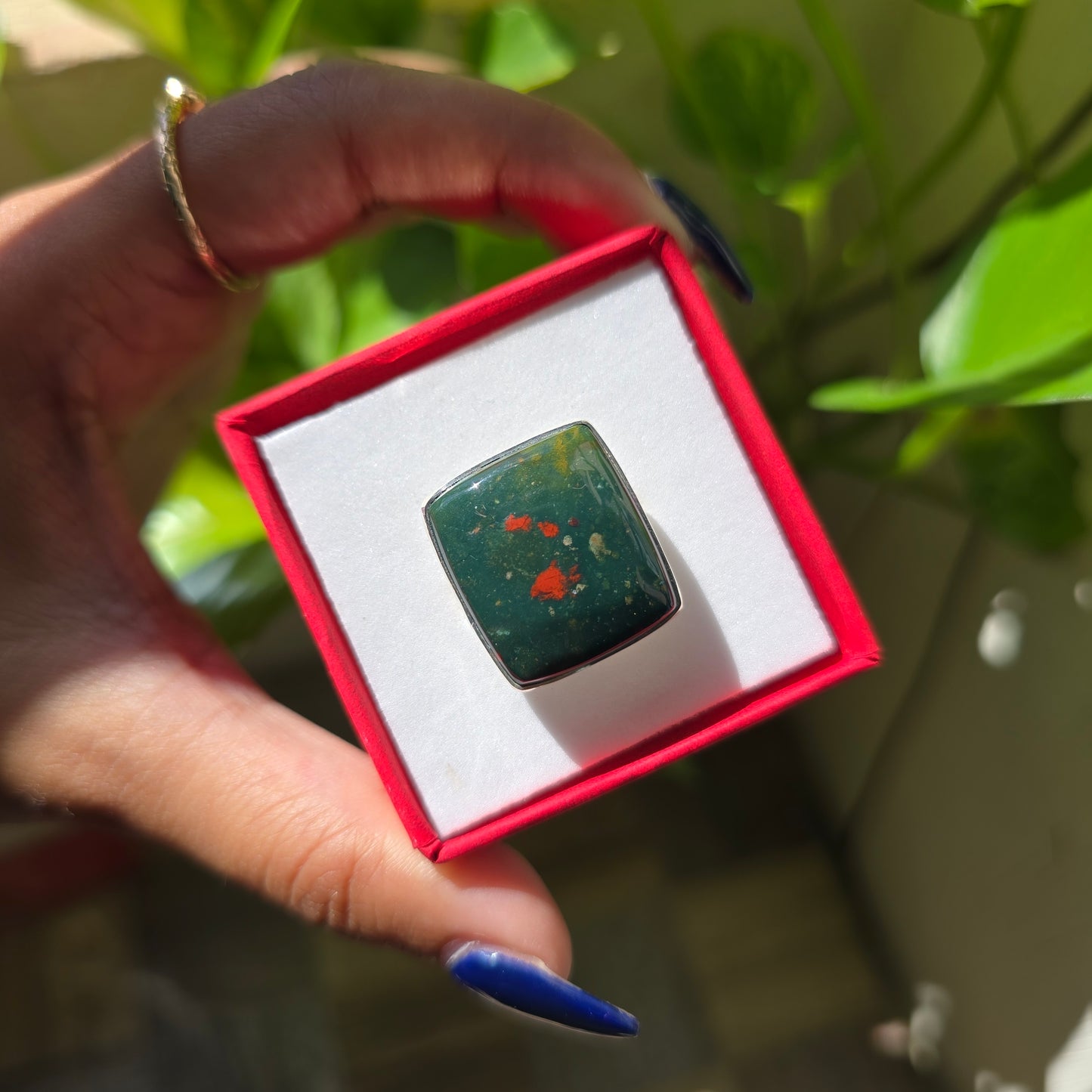 Bloodstone Ring - Size 8
