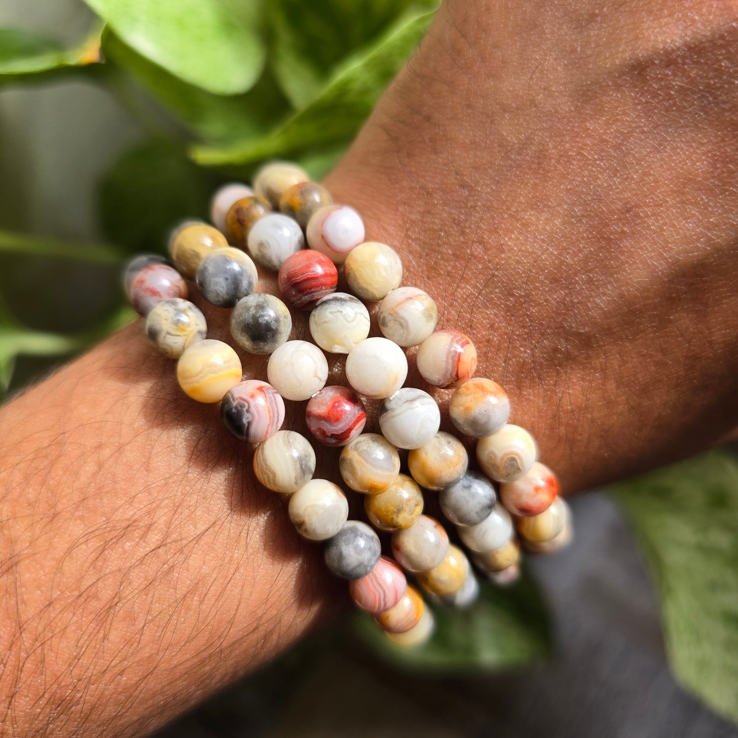 Laguna Lace Agate Gemstone Bracelet