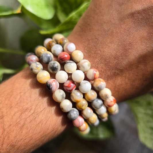 Laguna Lace Agate Gemstone Bracelet