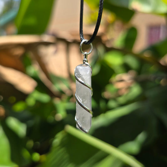 Clear Quartz Wire Wrapped Pendant
