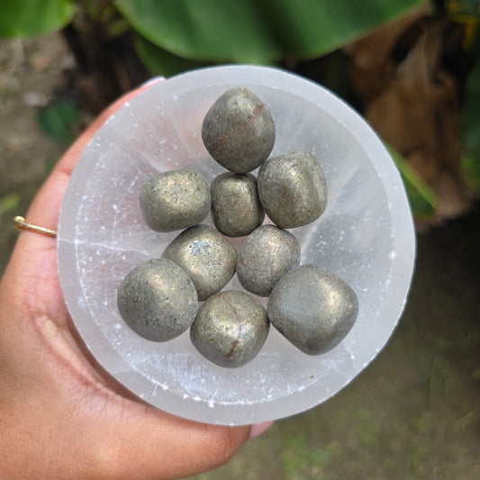 Pyrite Tumbled Stone