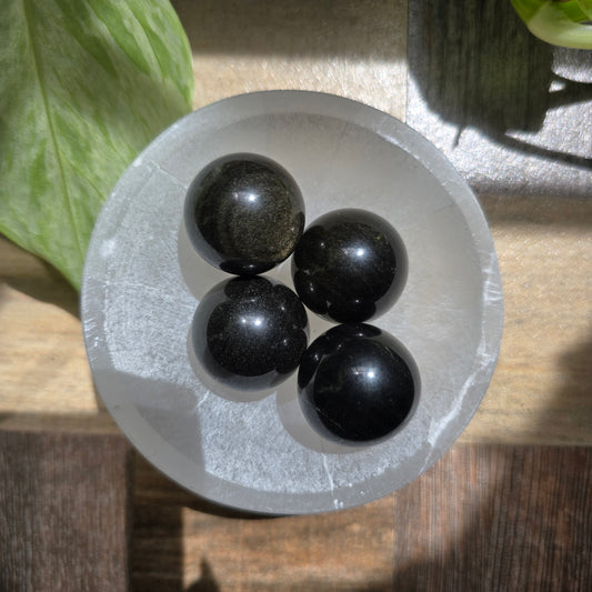 Mini Gold Sheen Obsidian Gemstone Sphere