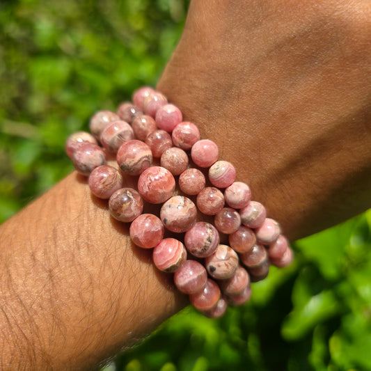 Rhodochrosite Gemstone Bracelet