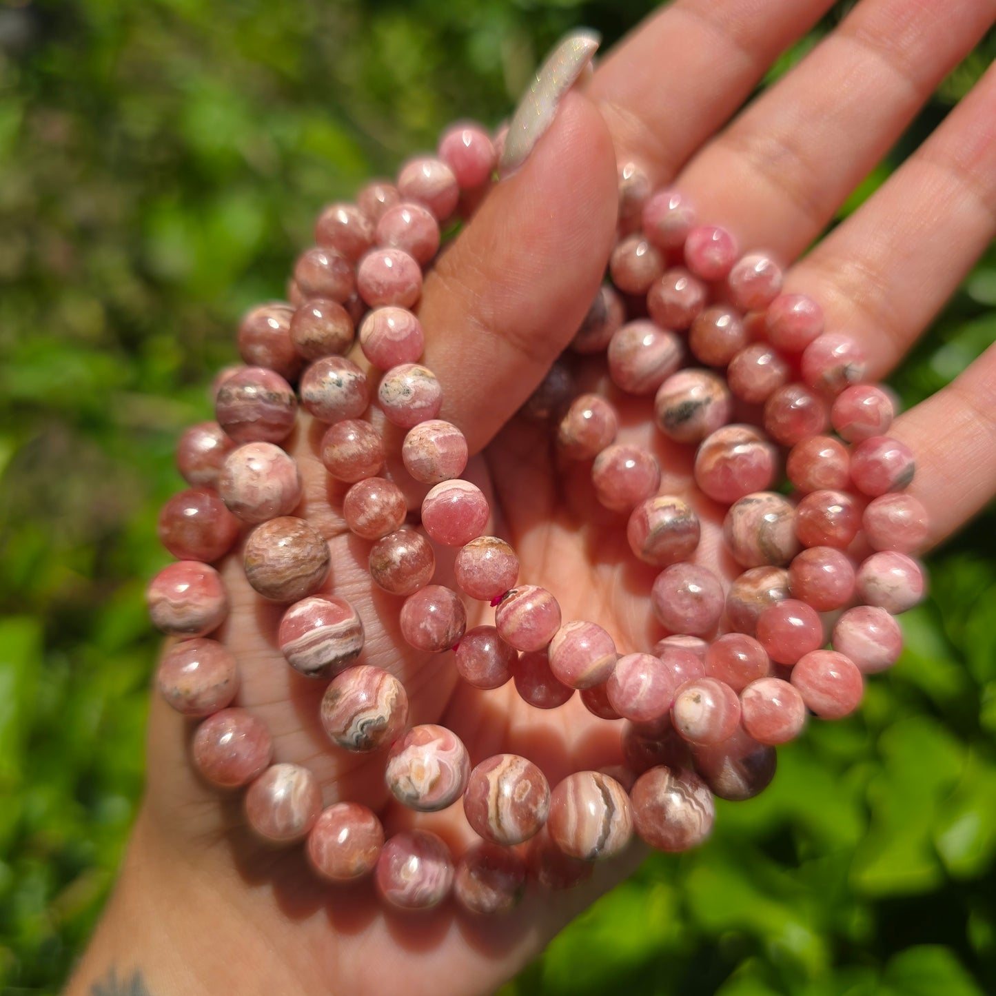 Rhodochrosite Gemstone Bracelet