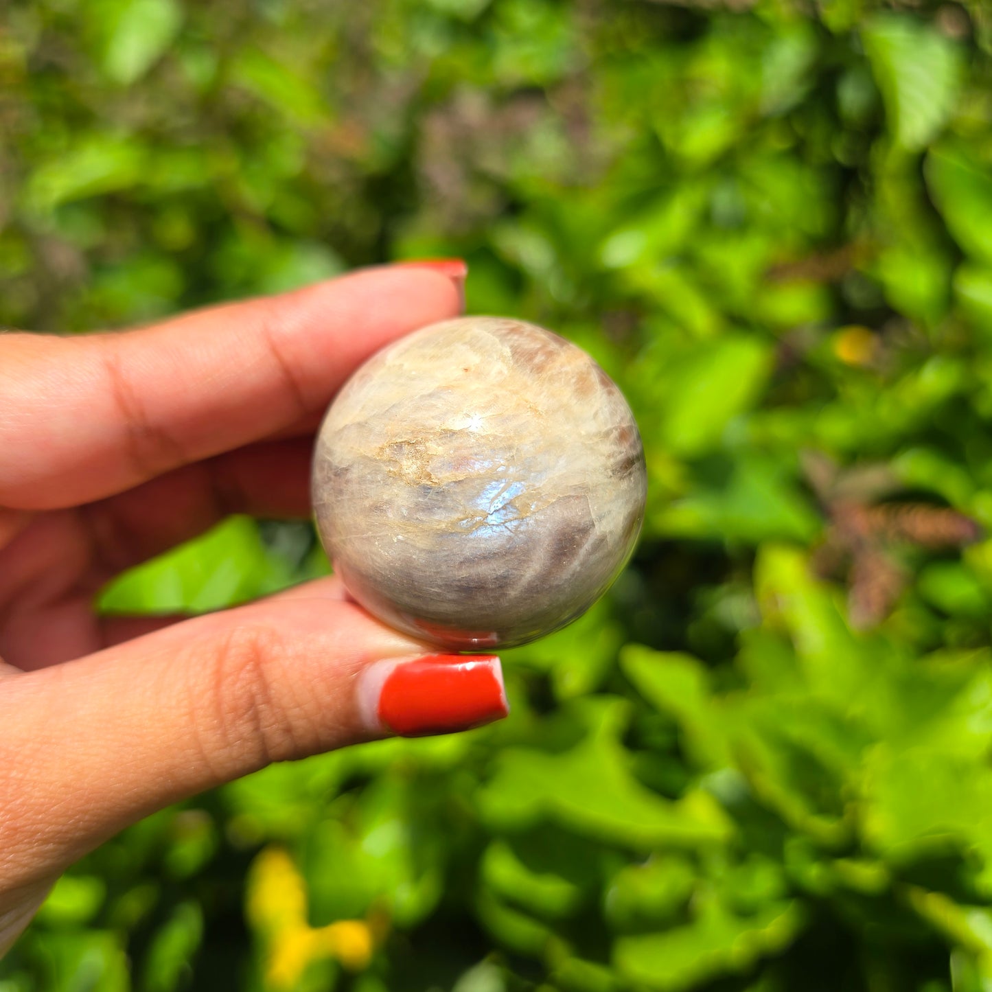 Small Moonstone with Sunstone Gemstone Sphere
