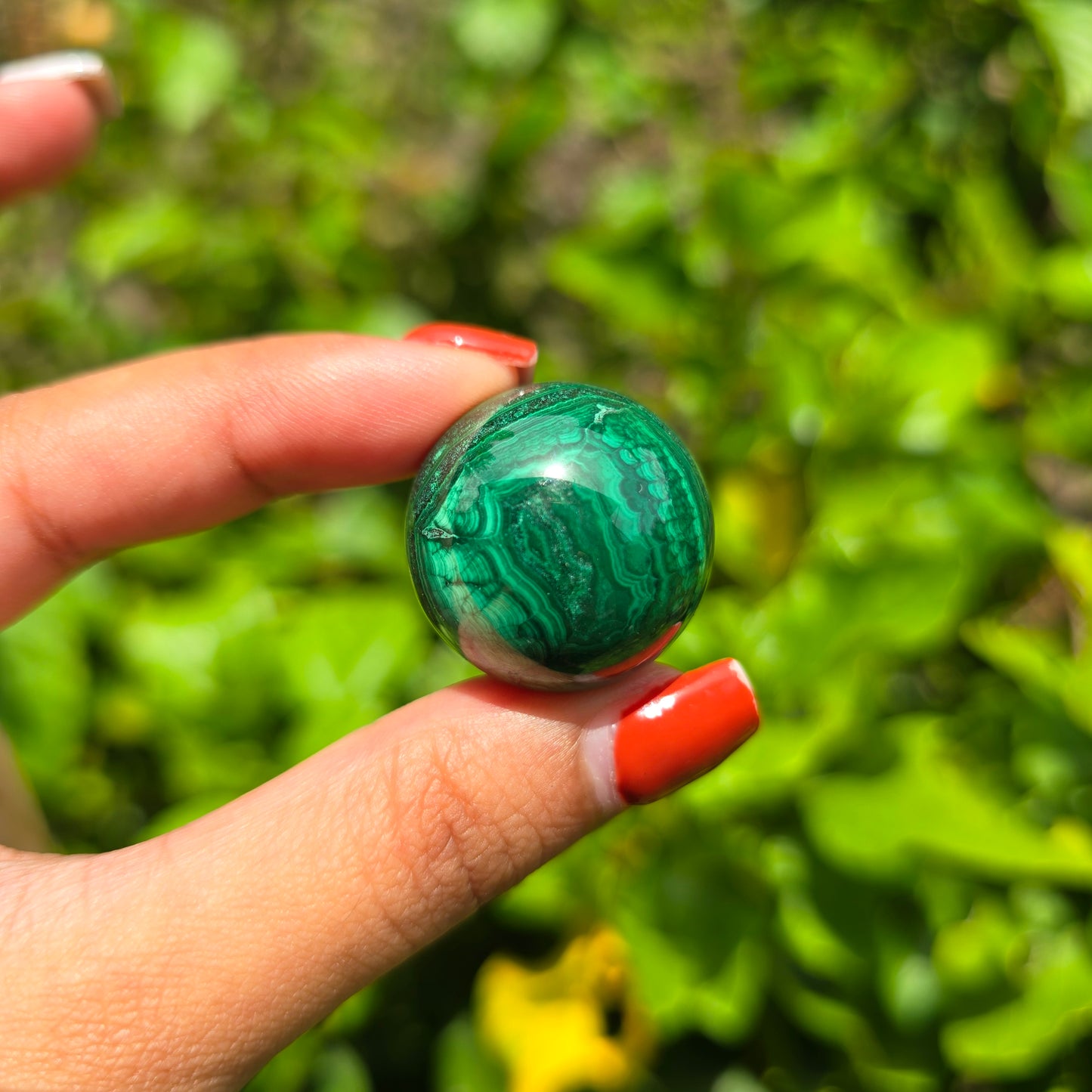 Small Malachite Gemstone Sphere